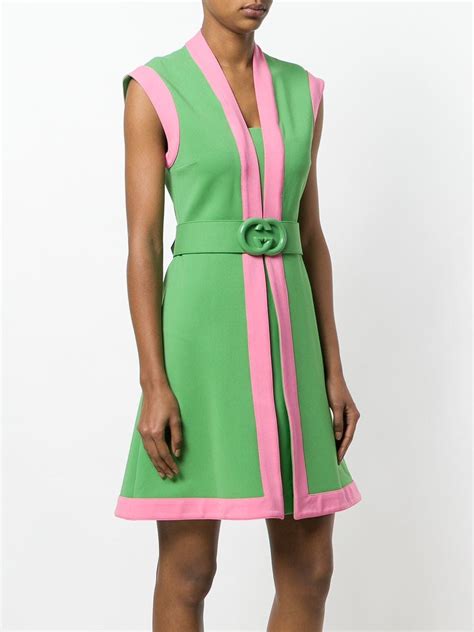 gucci jersey dress with gg belt|gucci sleeveless maxi dress.